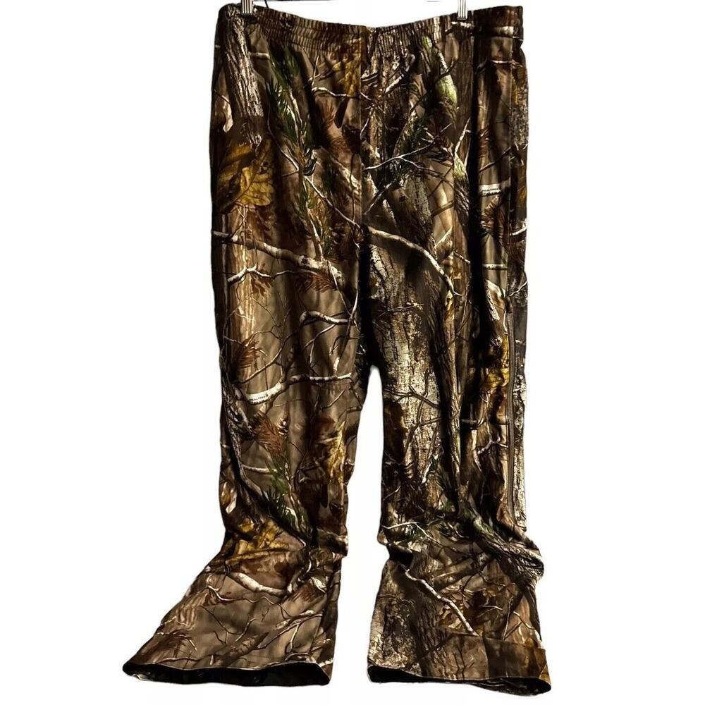 Russell outdoors Pants Mens XL‎ Brown Realtree AP Hunting Camo Deer Side Zip